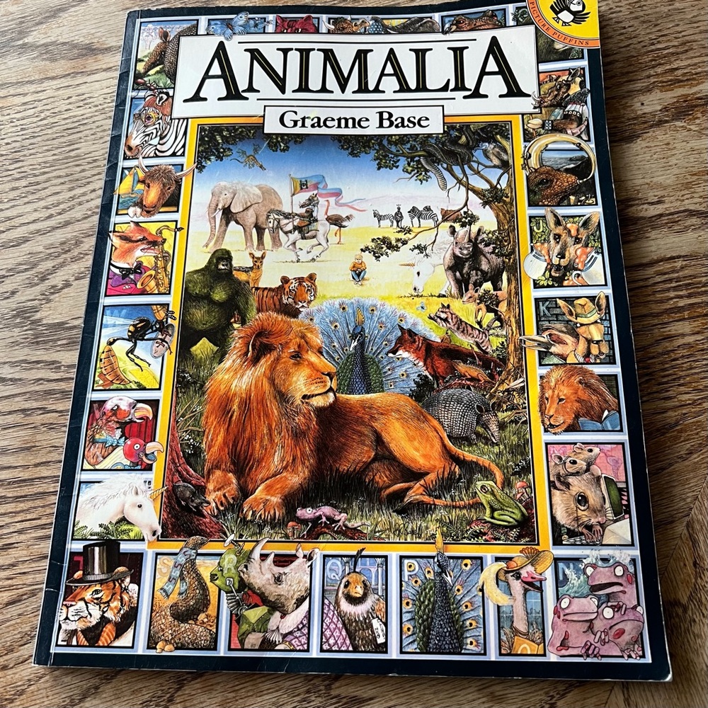 Children’s Alphabet Book Animal Animalia Hidden Pictures Reader Graeme Base